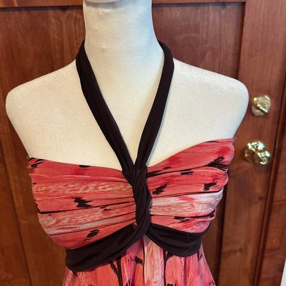 Vintage La Belle Pink Halter Mini Dress Size Small - Picture 5 of 5